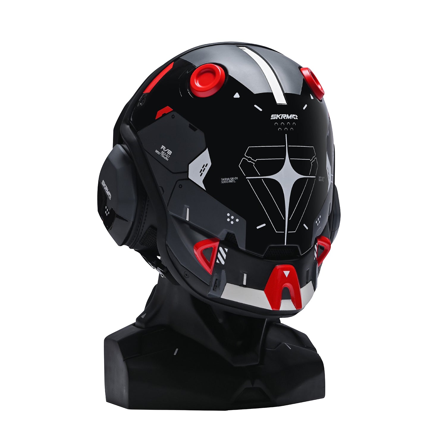 futuristic motorcycle helmet for sale Wearable Art Helmet - SKRM x Machine56