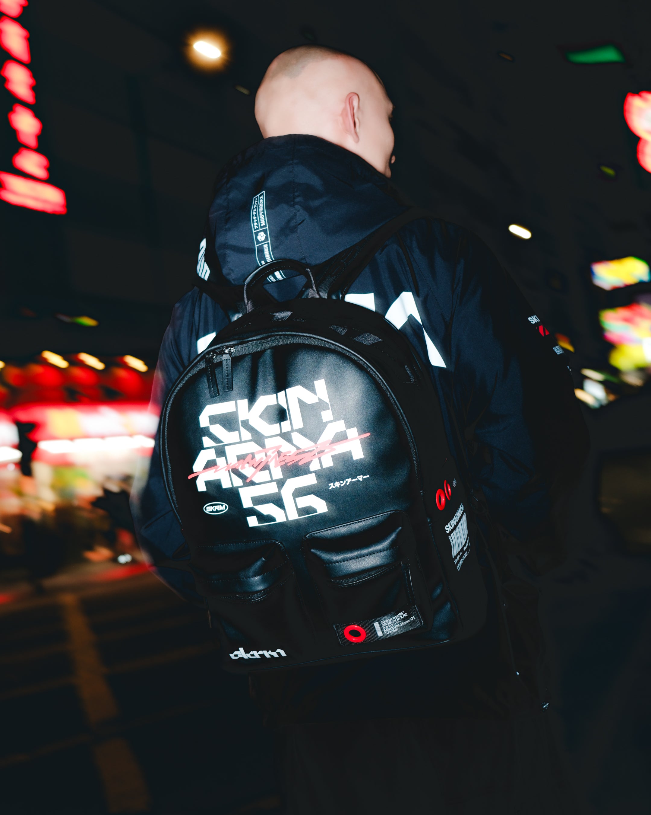 【新品未使用】MARK&LONA 　Amma Hybrid Down Scart Leatherette Backpack - SKRM x Machine56 | SKINARMA